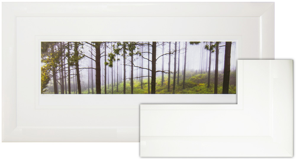 FP074 Wall décor art framed print landscape white frame